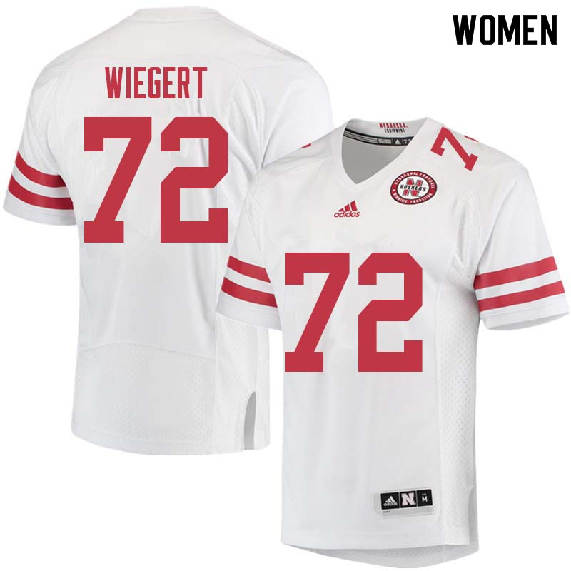 Women #72 Zach Wiegert Nebraska Cornhuskers College Football Jerseys Sale-White
